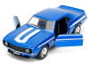 1969 Chevrolet Camaro Blue Metallic with White Stripes "2 Fast 2 Furious" (2003) Movie "Fast & Furious" Series 1/32 Diecast Model Car by Jada