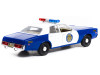 1975 Plymouth Fury "Osage County Sheriff" Blue and White 1/24 Diecast Model Car by Greenlight