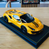 1/18 BBR Ferrari 488 Pista Spider Closed Roof (Yellow Giallo Tristrato w/ New Black Daytona Stripe) Resin Car Model Limited 32