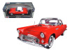 1/18 Motormax 1956 Ford Thunderbird Hardtop (Red with White Top) Diecast Car Model
