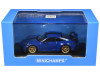2025 Porsche 911 (992.2) GT3 Weissach Package Blue with Carbon Stripe Limited Edition to 240 pieces Worldwide 1/64 Diecast Model Car by Minichamps