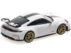 2025 Porsche 911 (992.2) GT3 Weissach Package White with Carbon Stripe Limited Edition to 240 pieces Worldwide 1/64 Diecast Model Car by Minichamps