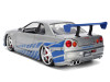 Brian's Nissan Skyline GT-R (R34) RHD (Right Hand Drive) Brush Finish "2 Fast 2 Furious" (2003) Movie 25 Years of Fast & Furious Anniversary 1/24 by Jada