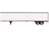 Box Dry Goods Trailer White 1/87 (HO) Scale Plastic Model by HO Logistics