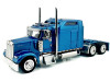 Kenworth W900L Truck Tractor with Sleeper Cab Blue Metallic 1/87 (HO) Scale Plastic Model Car by HO Logistics