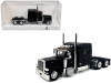 Peterbilt 389 Truck Tractor with Sleeper Cab Black 1/87 (HO) Scale Plastic Model Car by HO Logistics