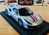 1/18 BBR Ferrari 488 Pista Spider Closed Roof (Grey Argento Nurburg w/ French Flag Stripe) Resin Car Model Limited 24 Pieces 1/18 BBR Ferrari 488 Pista Spider Closed Roof (Grey Argento Nurburg w/ French Flag Stripe) Resin Car Model Limited 24 Pieces