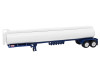 Tanker Trailer White and Blue 1/87 (HO) Scale Plastic Model by HO Logistics