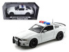 2013 Ford Mustang Boss 302 White Unmarked Police Car 1/18 Diecast Car Model by Shelby Collectibles