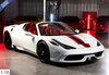 1/18 BBR Ferrari 458 Speciale A Spider (Bianco Italia White with black & Red Stripes) Car Model Limited 48 Pieces