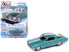 1965 Plymouth Barracuda Formula S Turquoise Metallic with White Stripe "Vintage Muscle" Series 1/64 Diecast Model Car by Auto World