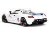 Porsche Carrera GT Convertible #04 "Chevron" White with Graphics "Hyper-Spec" Series 1/24 Diecast Model Car by Jada