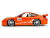 Porsche 911 GT3 RS (996) #008 "Bridgestone" Orange Metallic with White Graphics "Hyper-Spec" Series 1/24 Diecast Model Car by Jada