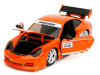 Porsche 911 GT3 RS (996) #008 "Bridgestone" Orange Metallic with White Graphics "Hyper-Spec" Series 1/24 Diecast Model Car by Jada