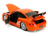 Porsche 911 GT3 RS (996) #008 "Bridgestone" Orange Metallic with White Graphics "Hyper-Spec" Series 1/24 Diecast Model Car by Jada