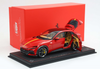 1/18 BBR Ferrari Purosangue Panoramic Roof (Rosso Corsa Red with Yellow Stripe) Diecast Car Model with Luxury Package Limited 20 Pieces
