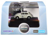 Volkswagen Beetle #53 Beige with Stripes and Black Top 1/148 (N) Scale Diecast Model Car by Oxford Diecast