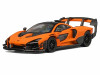McLaren Senna GTR Orange Metallic with Carbon Hood and Black Top 1/64 Diecast Model Car by CM Model