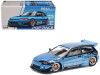 Pandem Civic EG6 RHD (Right Hand Drive) Blue Chrome 1/64 Diecast Model Car by Pop Race