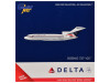 Boeing 727-100 Commercial Aircraft "Delta Air Lines" (N1633) White with Red and Blue Stripes 1/400 Diecast Model by GeminiJets