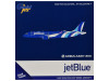 Airbus A220-300 Commercial Aircraft "JetBlue Airways" (N3241J) Blue with Striped Tail 1/400 Diecast Model by GeminiJets