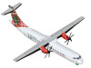 ATR 72-600 Commercial Aircraft "Loganair - Isle of Man's Airline" (G-LMTE) White with Red and Green Plaid Tail 1/400 Diecast Model by GeminiJets