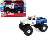 1972 Chevrolet K-10 Monster Truck "Chevron 150th Anniversary" White and Blue Metallic "Kings of Crunch" Series 1/43 Diecast Model Car by Greenlight