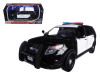 2015 Ford Police Interceptor Unmarked Black and White 1/24 Diecast Model Car by Motormax