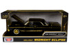1964 Chevrolet Impala Lowrider Black with Gold Graphics and Wheels "Midnight Eclipse" Series 1/24 Diecast Model Car by Motormax