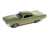 1971 Plymouth Sport Fury GT Amber Sherwood Green Metallic with White Graphics "Vintage Muscle" Series 1/64 Diecast Model Car by Auto World