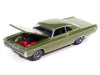 1971 Plymouth Sport Fury GT Amber Sherwood Green Metallic with White Graphics "Vintage Muscle" Series 1/64 Diecast Model Car by Auto World