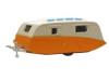 Caravan Trailer Cream and Orange 1/148 (N) Scale Diecast Model Car by Oxford Diecast
