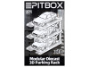 Modular Diecast 3D Parking Rack Display Stand Set of 10 Racks for 1/64 Scale Model Cars by Pitbox