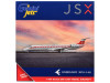 Embraer ERJ-145 Commercial Aircraft "JSX" (N960JX) White with Red Stripes and Tail 1/400 Diecast Model Airplane by GeminiJets