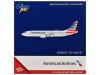 Boeing 737 MAX 8 Commercial Aircraft "American Airlines" (N326RP) Gray with Striped Tail Series 1/400 Diecast Model by GeminiJets