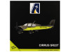 Cirrus SR22T Composite Aircraft (N225HL) Black and Neon Green "Gemini General Aviation" Series 1/72 Diecast Model by GeminiJets