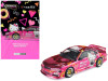Nissan Vertex Silvia (S14) RHD (Right Hand Drive) "Hello Kitty" Pink Metallic with Graphics "Global64" Series 1/64 Diecast Model Car by Tarmac Works