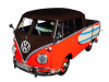 Volkswagen Type 2 (T1) Pickup with Surfboard Brown and Orange 1/24 Diecast Model Car by Motormax