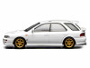 Subaru Impreza WRX STi Wagon Version VI RHD (Right Hand Drive) Pure White 1/64 Diecast Model Car by MotorHelix