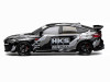 Honda Civic Type R (FL5) RHD (Right Hand Drive) "HKS" Matt Black with Graphics 1/64 Diecast Model Car by MotorHelix