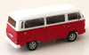 1/18 KK-Scale 1972 Volkswagen VW T2b (White & Red with Fox Wheels) Diecast Car Model