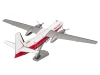 Model Kit Fairchild F-27 Commercial Aircraft "Pacific Alaska" White with Red Stripes (Moderate Difficulty) Steel Model by Metal Earth