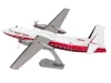 Model Kit Fairchild F-27 Commercial Aircraft "Pacific Alaska" White with Red Stripes (Moderate Difficulty) Steel Model by Metal Earth