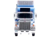 1980 GMC General Truck Tractor with Sleeper Cab and Trailer Silver Metallic with Blue Stripes 1/43 Diecast Model by IXO Models