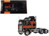 1976 Kenworth K100 Aerodyne Truck Tractor Black with Red Stripes 1/43 Diecast Model by IXO Models