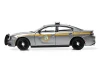 2023 Dodge Charger Pursuit "New York State Police" Gray Metallic with Yellow Stripes 1/64 Diecast Model by IXO Models