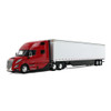 1/50 First Gear Volvo VNL 860 High-Roof Sleeper (Red & White) & 53’ Trailer with Skirts Diecast Model