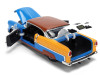 1955 Chevrolet Bel Air Blue with Graphics and Woody Diecast Figure "Toy Story" Franchise "Hollywood Rides" Series 1/24 Diecast Model Car by Jada