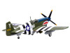 North American P-51B Mustang Aircraft "John Bennett 487th Fighter Squadron 352nd Fighter Group Blue-Nosed Bastards of Bodney RAF Bodney" (1944) United States Army Air Forces 1/72 Diecast Model Airplane by Legion