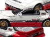 Mazda RX-7 (FC3S) "Pandem Rocket Bunny" White and Red with Black Stripes "The Model Car Show Singapore 2025 Event Edition" 1/64 Diecast Model Car by Inno Models